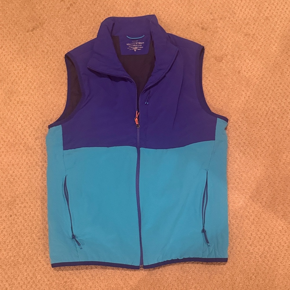 Vineyard Vines Navy and Aqua Marine Vest